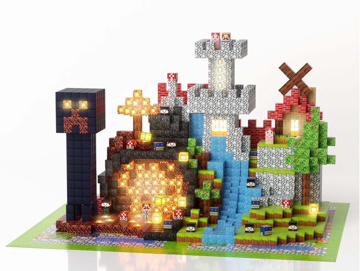 Castle build with light-up blocks